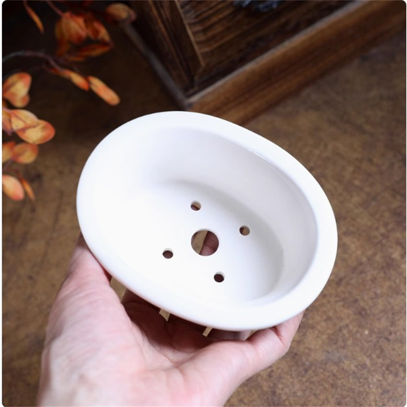 Porcelain White Oval Bonsai Po - Bonsai Garden For Desk avaliação e preço