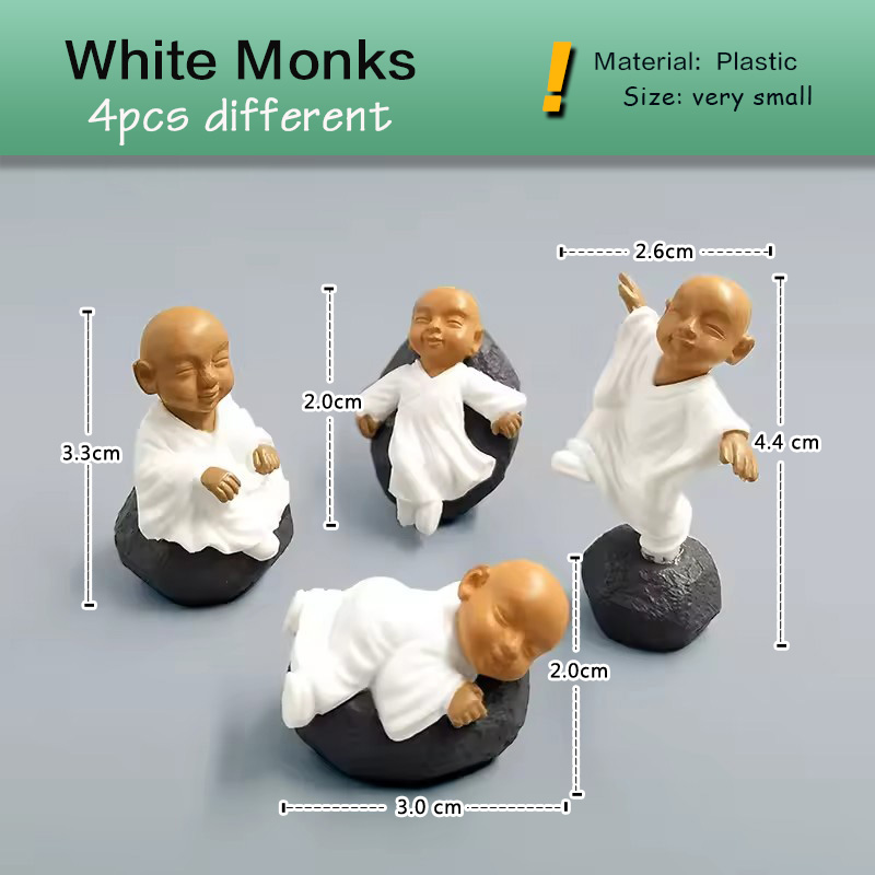 4pcs Chinese Kongfu Monk Minia - Bonsai Garden In Japan avaliação e preço