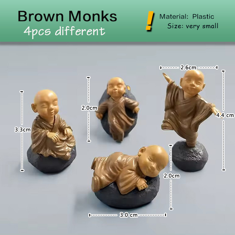 4pcs Chinese Kongfu Monk Minia - Bonsai Garden In Japan avaliação e preço