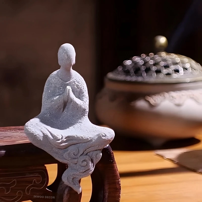 Stone Buddha Statue Little Mon - Bonsai Garden For Desk avaliação e preço