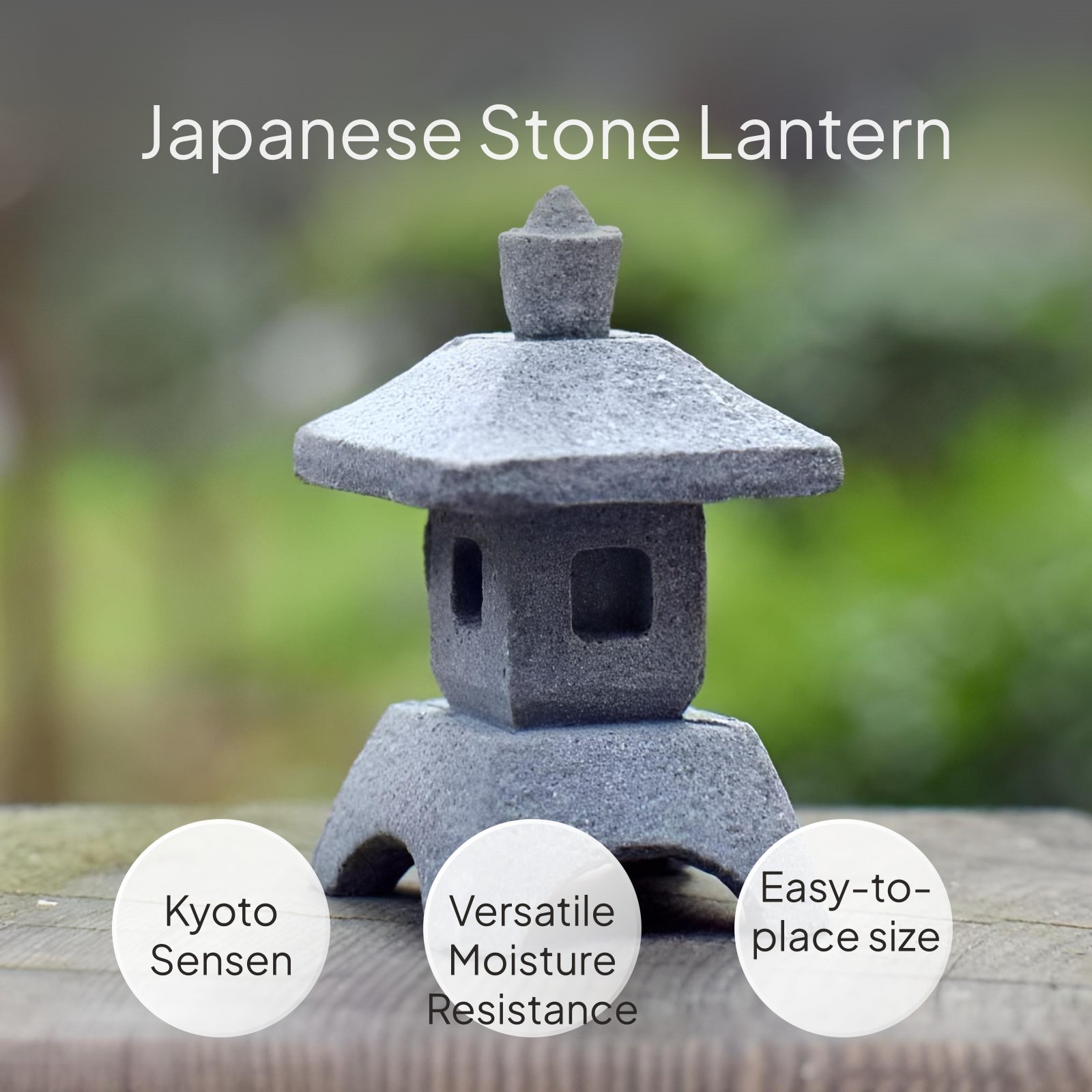 Japanese Sandstone Lantern Gar - Bonsai Garden In Japan avaliação e preço