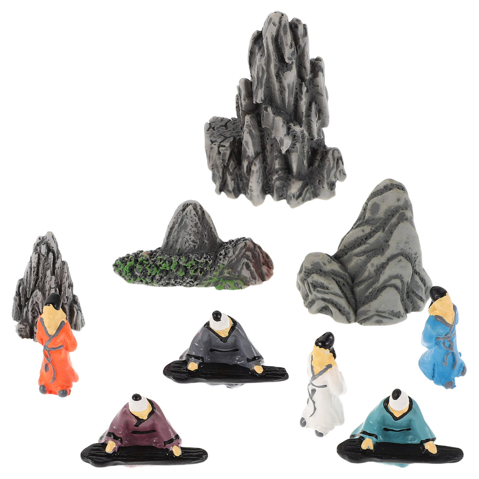 10Pcs Small Resin Chinese Mini - Bonsai Garden For Desk avaliação e preço