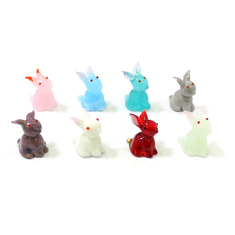 2pcs Mini Glass Bunny Figurine - Bonsai Garden In Japan avaliação e preço