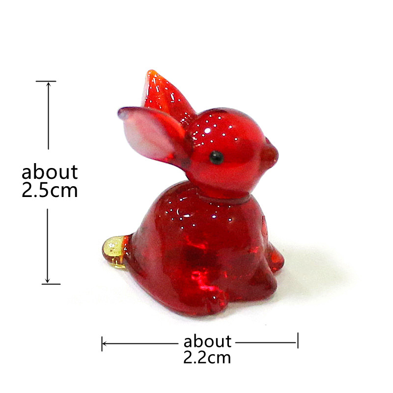 2pcs Mini Glass Bunny Figurine - Bonsai Garden In Japan avaliação e preço