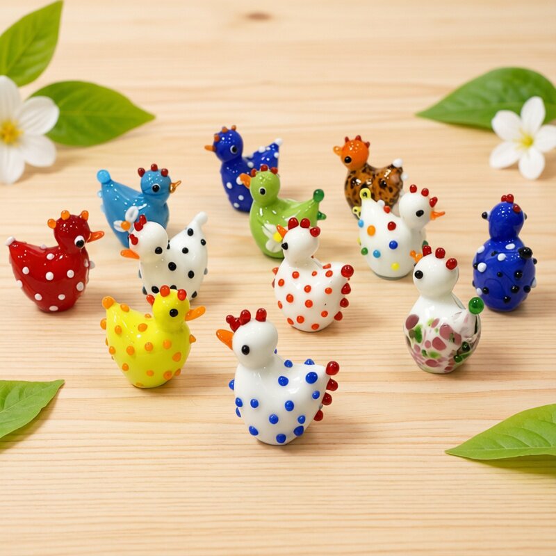 2PCS Handmade Cute Glass Chick - Bonsai Garden In Japan avaliação e preço
