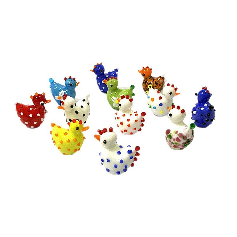 2PCS Handmade Cute Glass Chick - Bonsai Garden In Japan avaliação e preço